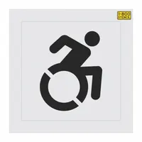 Individual Stencil: NYSDOT Handicap, 39 in Overall Ht, 30 in Overall Wd, 0.125 in Thick, DOT (MPN 5567-048)