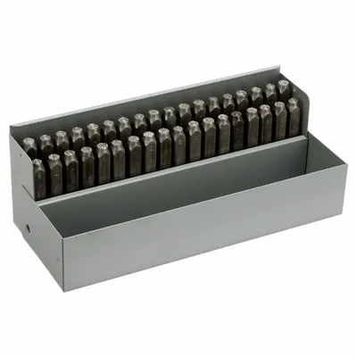 C.H. HANSON Hand Stamp Kit: 0 thru 9 (6 doubles as 9)/Ampersand (&)/A thru Z - Sharp-Face Hand Stamps