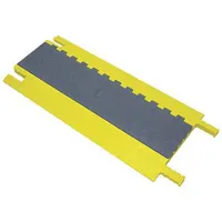 POWER FIRST Cable Protector: 5 Channels, Hinged, 1 1/4 in Max Cable Dia, 16 1/2 in Wd, 1 5/8 in Ht (MPN GG5X125GRYYPOW2)