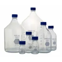 KIMBLE Media Bottle: 5 L, Screw-On, GL 45, 330 mm, Colorless, Closure Included, Narrow Mouth Size (MPN 14395-5000)