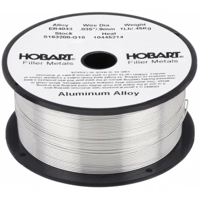 HOBART Welding Wire: Aluminum, ER4043, 0.035 in - ER4043 MIG Welding Wire