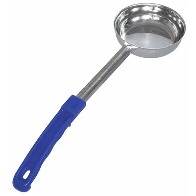 CRESTWARE Portion Controller: 8 oz Capacity, Stainless Steel, Solid, Blue, 15 in Overall Lg - Portion Control Spoons