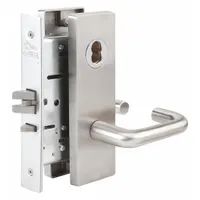 This passage lever lockset is designed for doors where locking is not required, such as interior doors in commercial and institutional buildings. The satin stainless steel finish resists corrosion and wear. ADA-compliant lever operation ensures accessibility. ANSI F01 function allows free egress from either side