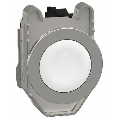 SCHNEIDER Flush Push Button Operator: Non-Illuminated, Flush Profile, Metallic, 30 mm - Flush-Mount Push Buttons