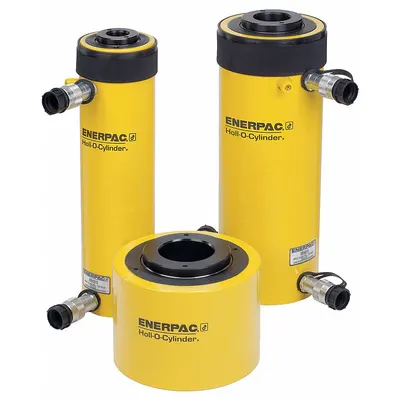 ENERPAC General Purpose Hydraulic Ram: 100 ton Nominal Capacity, 3 in Nominal Stroke Lg - General Purpose Hollow Rams