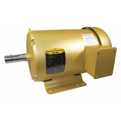 Totally enclosed fan cooled (TEFC) 3 hp AC motor with rigid base mount. Operates at 1,760 RPM on 208-230/460V AC, drawing 8.4/4.2 A full load current. Suitable for powering pumps, fans, conveyors, and compressors in industrial environments.