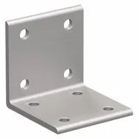 Inside Corner Bracket: Inside-Corner Bracket, 15 Series, 3 in x 2 13/16 in x 3 in, 8 Holes, Silver (MPN 4304)