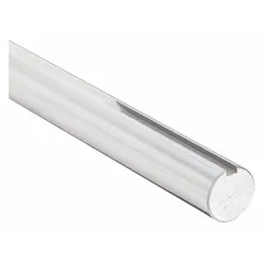Steel blower shaft with turned, ground, and polished (TG&P) finish. Outside diameter of 1 3/8 in and overall length of 28 1/2 in. Used in blower bearing and shaft kits for air-moving equipment.