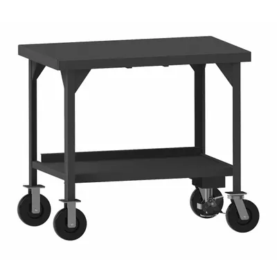 DURHAM MFG Workbench: Fixed Ht, Steel, 48 in x 30 in - Steel-Top Mobile Worktables