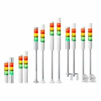 PATLITE Tower Light Assembly: 3 Tier, Sounder Tier Included, IP65, Amber/Green/Red, Direct Wire (MPN LR4-3M2WJBW-RYG)