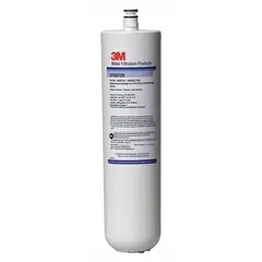 This quick-connect water filter is designed for drinking fountains and beverage machines. It uses granular activated carbon media to reduce sediment, improving water clarity and taste. The filter has a flow rate of 1.5 gpm and a capacity of 4,800 gallons.