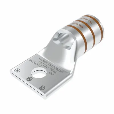 BURNDY Compression Lug: 1/2 in Stud Size, 500 kcmil – 500 kcmil For Wire Sizes - One-Hole Compression Lugs