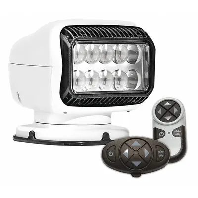 GOLIGHT Spotlight: Rectangular, Spot, LED, Handheld/Dash-Mount Remote, Bracket - Vehicle Remote-Controlled Spotlights