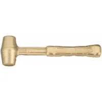Bronze Mallet: Aluminum Handle, Ribbed Grip, 1/2 lb Head Wt, 1/2 in Dia, 1 3/4 in Head Lg (MPN AM08BZAG)