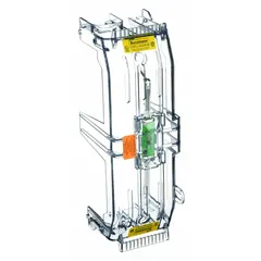 Non-indicating fuse block cover for J fuse class, compatible with JM fuse series. Rated 600 V AC, 101 A to 200 A. Provides protective enclosure for fuse blocks in industrial power distribution and control panels.