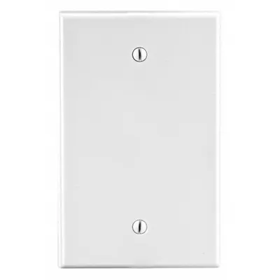 HUBBELL Wall Plate: Blank, 1 Gang, White - General Purpose Wall Plates