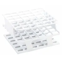 Tube Rack: 2 3/8 in Overall Wd, 4 in Overall Ht, 4 in Overall Lg, POM, White, (36) Wells, Benchtop (MPN HS27501A)
