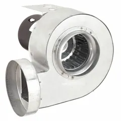 This power venter assists exhaust flow in HVAC and industrial ventilation systems. It helps maintain proper draft in flues and vent stacks for safe removal of combustion gases from boilers, furnaces, and water heaters.
