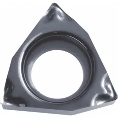 This Trigon (W) indexable turning insert is made of PVD carbide, suitable for finishing and semi-finishing cuts. It is used for precision turning, facing, and profiling operations on CNC lathes, typically on steel, stainless steel, and cast iron.