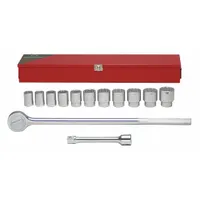 WRIGHT TOOL Socket Wrench Set: 3/4 in Drive, 13 Piece, 12-Point, SAE, 7/8 in to 1 5/8 in (MPN 614)