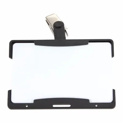 SICURIX Badge Holder: Pouch, Horizontal, 4 in Badge Pouch Wd, 2 1/2 in Badge Pouch Ht - Retractable Tethers for Badges