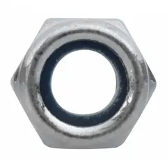 This self-locking nut is a replacement part for Dayton hoist systems. It is designed to secure threaded connections and prevent loosening caused by vibration during lifting operations. Suitable for use in overhead hoists and other material handling equipment.