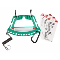 This BRADY lockout station is an unfilled padlock caddy made of fiberglass reinforced nylon with an open-front cover. It is portable and designed for machine mounting, allowing organization of lockout devices at the point of use. Includes (3) Lo Procedure Template Tags. Suitable for small stations holding 1-20 lockout devices