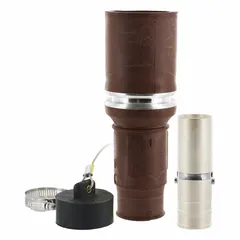 This LEVITON female plug from the 49 Series is rated for 1000V AC and 1009A. It features a brown housing and crimp tube termination for secure single-pole inline connections. Typical applications include power distribution and heavy machinery requiring high-current connections.