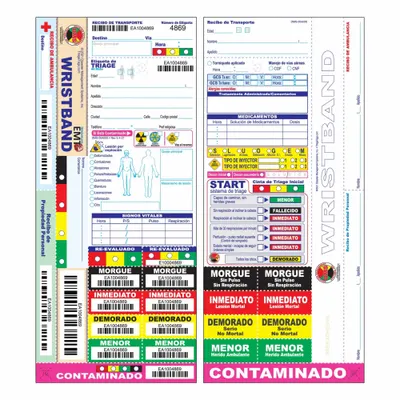 DISASTER MANAGEMENT SYSTEMS Wristband Triage Tags: 50 PK (MPN DMS-05420S) - Wristbands & Tags for Triage