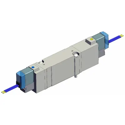 SMC Solenoid Valve: SY7000 Series, Double Solenoid, Five-Way / Three-Position - SMC SY Series Directional Control Valves