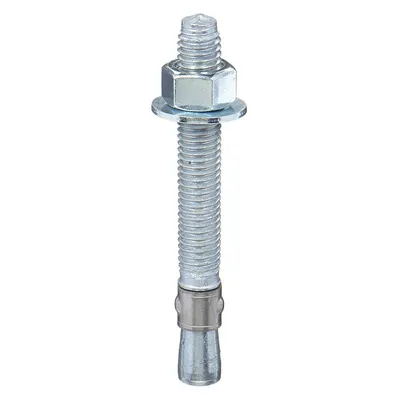 RED HEAD Steel Wedge Anchor, 1/4" Dia, 1/4"-20 Thread, Zinc Plated, 100 PK - Steel Wedge Anchors