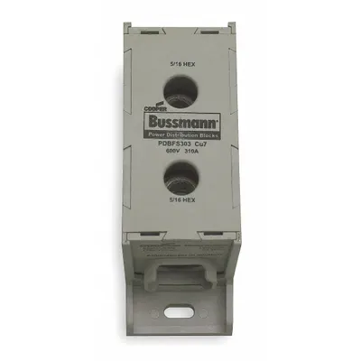 BUSSMANN Power Distribution Block: Finger-Safe, Lug, Lug - Finger-Safe Blocks with Lugs