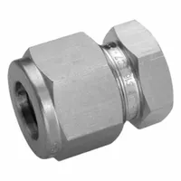 This compression fitting cap is a double-ferrule stainless steel component from the HAM-LET Let-Lok series, designed for 1 in OD tubing. It provides a leak-tight seal at the end of a tube in industrial fluid systems. The cap is compatible with Swagelok fittings and is suitable for high-pressure or corrosive environments