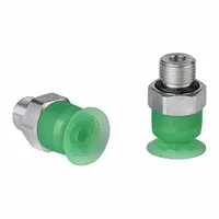 SCHMALZ Vacuum Pad Assembly: Flat, G1/8 in Vacuum Port, 16 mm Pad Dia, Food Grade Silicone Rubber (MPN 10.01.01.14250)
