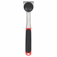 This high-leverage paint scraper features a full, straight tungsten carbide blade with a bevel/offset design for heavy-duty scraping. The polypropylene/TPR handle provides a comfortable grip. Suitable for removing paint, adhesives, and coatings from flat surfaces in construction, renovation, and maintenance tasks.