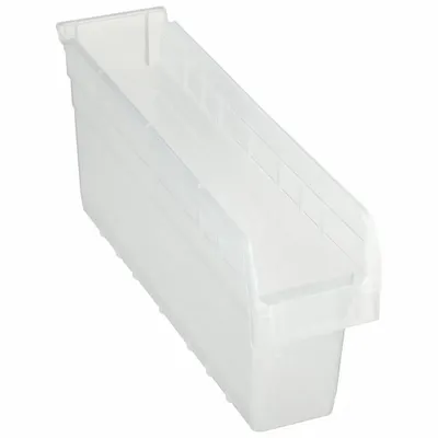 QUANTUM STORAGE SYSTEMS Shelf Bin: 17 7/8 in Overall Lg, 4 3/8 in x 8 in, Clear - Clearview Plastic Shelf Bins
