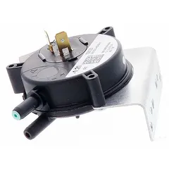Replacement pressure switch for HVACR systems. Monitors and controls refrigerant or air pressure, opening or closing electrical contacts at preset thresholds to protect compressors and other components. Suitable for use in commercial and industrial cooling equipment.