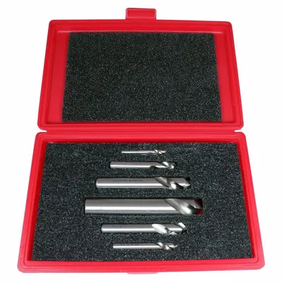 CLEVELAND High-Speed Steel Spotting Drill Set, 6-Piece, 1/4 to 1 in, 90° - High-Speed Steel Spotting Drill Sets
