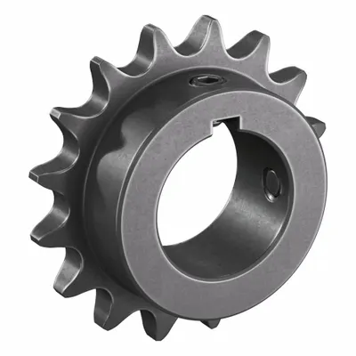 TSUBAKI Single Strand Sprocket: 40, For 1/2 in Chain Pitch, 1 1/4 in Bore Dia, 16 Teeth - Size 40 Fixed-Bore Roller Chain Sprockets