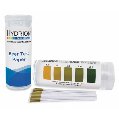 HYDRION Test Strips: 4.7 pH to 6.3 pH, 0.3 pH Resolution, 2 3/4 in Overall Lg - High Precision pH Strips