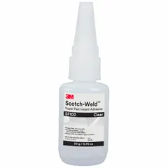 General purpose instant adhesive for gasket attachments and small joint assemblies. Bonds wood and is compatible with leather. Supplied in a 0.71 fl oz bottle. Meets 29 CFR 1910.1200 standards.