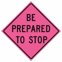 Roll Up Traffic Sign: 48 in x 48 in Nominal Sign Size, Vinyl, 0.015 in, W3-4 MUTCD, Superbright (MPN 669-C/48-SBFP-BP)