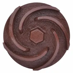 This cast iron impeller features a semi-open design for use with Dayton straight centrifugal pumps. It is compatible with pump model 2ZWR2A. Suitable for fluid handling in industrial water circulation and transfer applications.