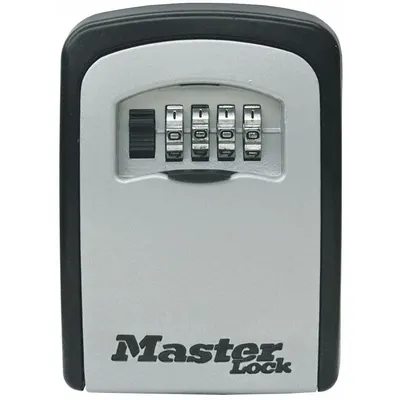 MASTER LOCK Lock Box: Mechanical Combo Lock, 5 Key Capacity, 4 3/4 in Outside Ht, Metal - Surface-Mount Lockboxes