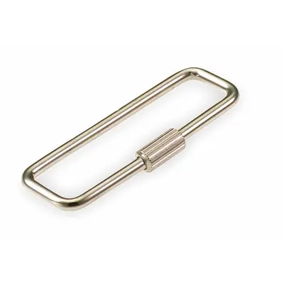 LUCKY LINE PRODUCTS Threaded Sleeve Key Ring, Gray, Nickel Plated, 25 Pack - Key Rings
