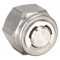 This compression fitting plug is made of stainless steel and features a double-ferrule design for a leak-tight seal on 4 mm OD tubing. It is part of the LETLOK series and is compatible with Let-Lok fitting brands. Commonly used to terminate tubing in industrial fluid systems