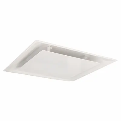 PRICE Diffuser: Ceiling, 24 in Dia, 24 in H, 24 in W, Lay-In, 6 in Duct, Steel - Square Plaque Diffusers
