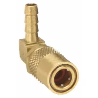 PARKER Hydraulic Quick Connect Hose Coupling: 1/4 in Coupling Size, Brass, 11.36 lpm Max. Flow Rate (MPN PC214)