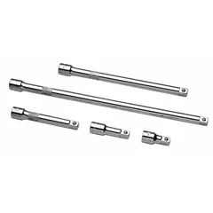This hand socket extension set features a 1/2 in output drive size and standard type. The chrome finish provides corrosion resistance. Suitable for extending the reach of sockets in general mechanical tasks such as automotive repair, industrial maintenance, and assembly. Not insulated; not for live electrical work.