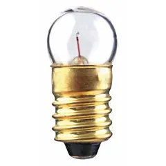 Miniature Screw (E10) Incandescent Lamp, G3-1/2 Globe, 3.7V AC, White, Trade 13